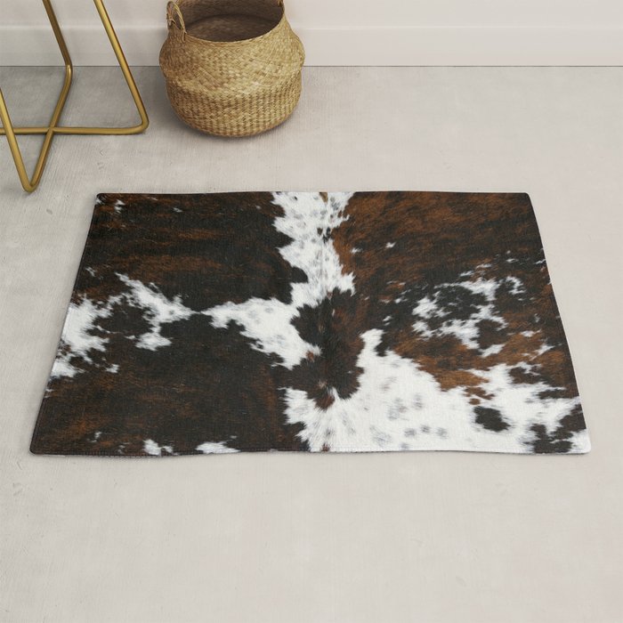 Modern cow hide animal print Rug