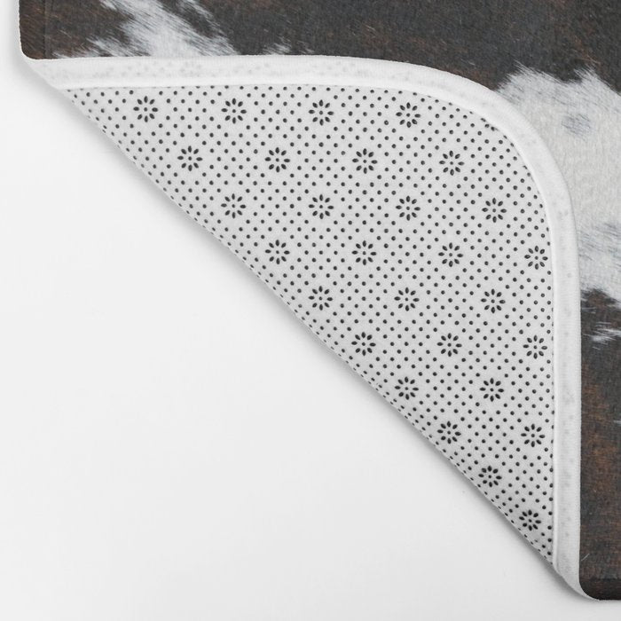 Modern cow hide animal print Bath Mat Gallery Image 2