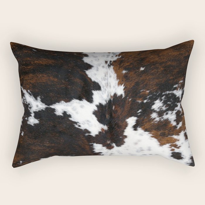 Modern cow hide animal print Rectangular Pillow Gallery Image 2