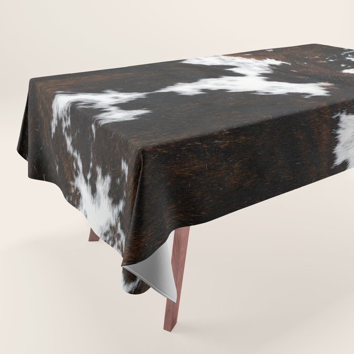 Modern cow hide animal print Tablecloth Gallery Image 1