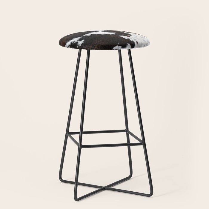 Modern cow hide animal print Stool Gallery Image 1