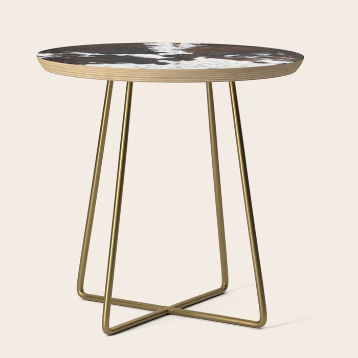 Modern cow hide animal print Side Table Gallery Image 1
