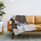 Modern cow hide animal print Throw Blanket Gallery Image 1