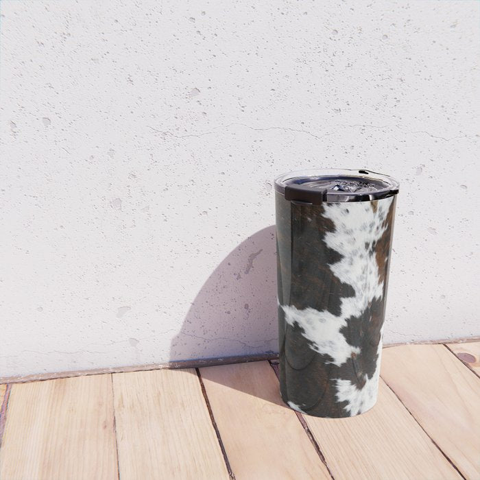 Modern cow hide animal print Travel Mug Gallery Image 4
