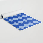 Blue Ogee A-Go-Go Retro Pop Pattern in Cobalt Sky Yoga Mat Gallery Image 2