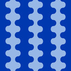 Blue Ogee A-Go-Go Retro Pop Pattern in Cobalt Sky Coffee Mug Gallery Image 2