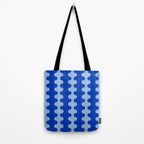 Blue Ogee A-Go-Go Retro Pop Pattern in Cobalt Sky Tote Bag Gallery Image 2