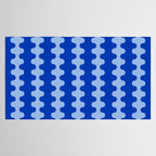Blue Ogee A-Go-Go Retro Pop Pattern in Cobalt Sky Tablecloth Gallery Image 2