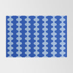 Blue Ogee A-Go-Go Retro Pop Pattern in Cobalt Sky Rug Gallery Image 2