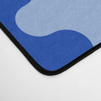 Blue Ogee A-Go-Go Retro Pop Pattern in Cobalt Sky Desk Mat Gallery Image 4