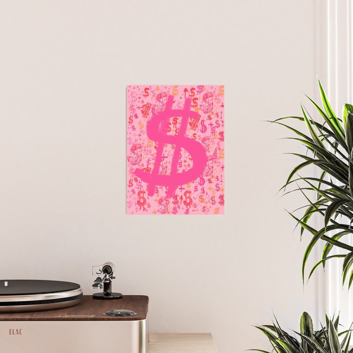 Pink Dollar Signs Poster Gallery Image 2