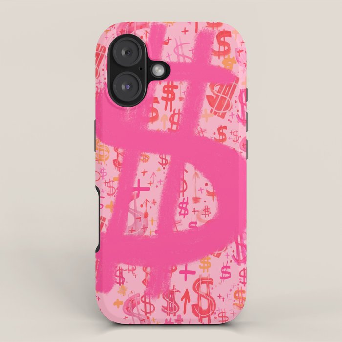 Pink Dollar Signs iPhone Case Gallery Image 1