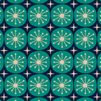 Mid Century Modern Atomic Dots and Stars Retro Pattern 2 in Mid Mod Teal Turquoise Navy Blue Beige Coffee Mug Gallery Image 2