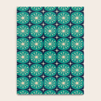 Mid Century Modern Atomic Dots and Stars Retro Pattern 2 in Mid Mod Teal Turquoise Navy Blue Beige Notebook Gallery Image 4