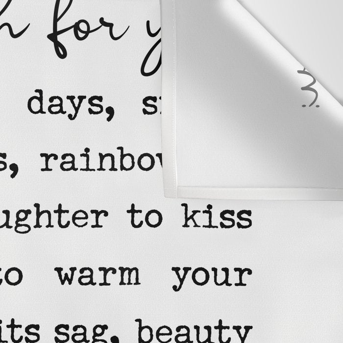 Ralph Waldo Emerson Quote, My Wish For You Wall Tapestry Gallery Image 3