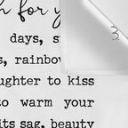 Ralph Waldo Emerson Quote, My Wish For You Wall Tapestry Gallery Image 3