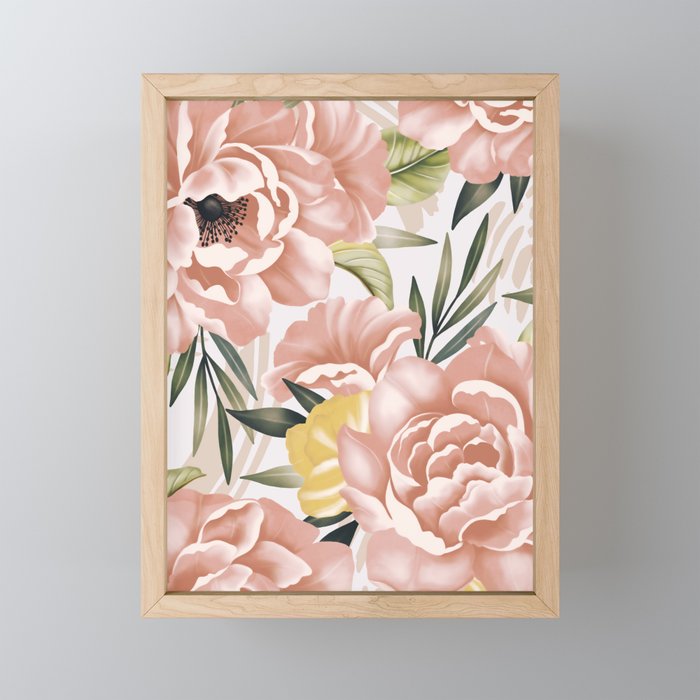 Big pink bouquet flowers S Mini Art Print Gallery Image 1