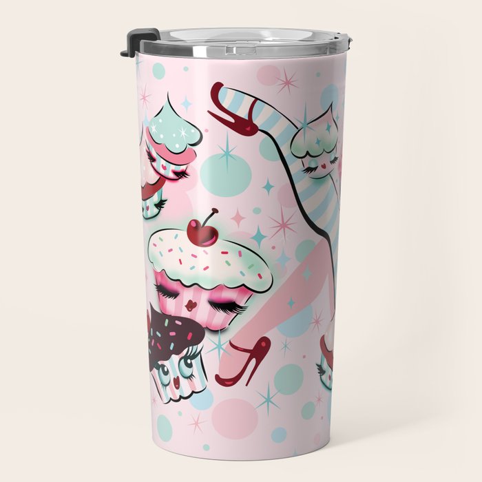 Vanilla Cupcake Pinup Doll  Travel Mug Gallery Image 3