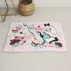 Vanilla Cupcake Pinup Doll  Rug Gallery Image 1