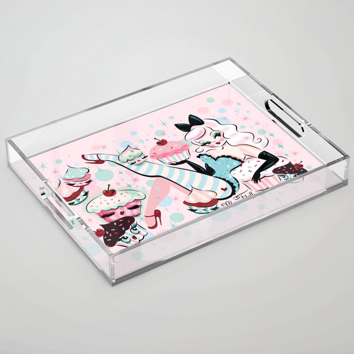 Vanilla Cupcake Pinup Doll  Acrylic Tray Gallery Image 1