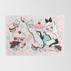 Vanilla Cupcake Pinup Doll  Rug Gallery Image 2