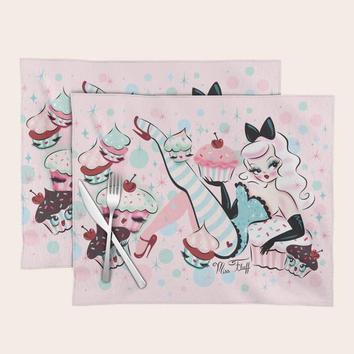 Vanilla Cupcake Pinup Doll  Placemat Gallery Image 1