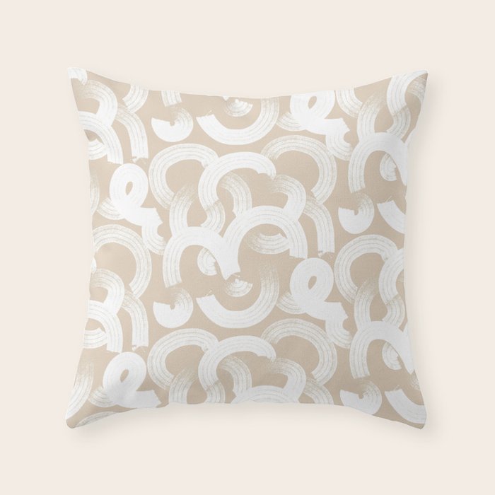 Tor in Tan Throw Pillow Gallery Image 1