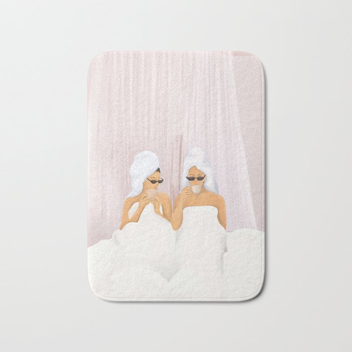 Morning with a friend Bath Mat Gallery Image 1