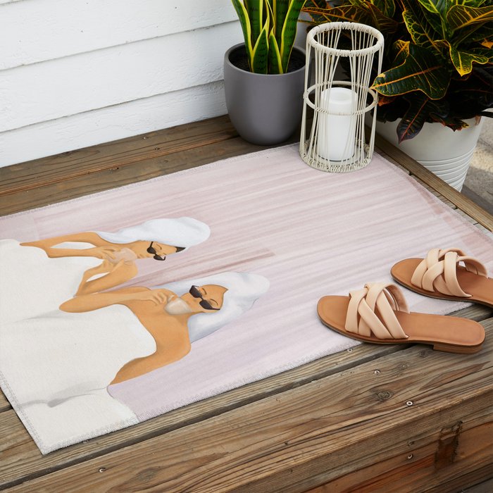 Morning with a friend Outdoor Rug Gallery Image 2