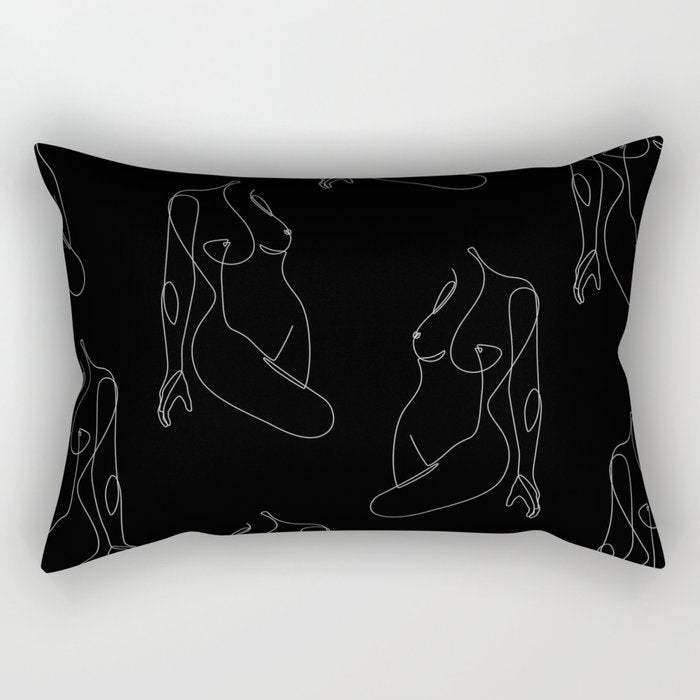Single Nude Night Rectangular Pillow Gallery Image 1