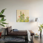 Cactus Wood Wall Art Gallery Image 2