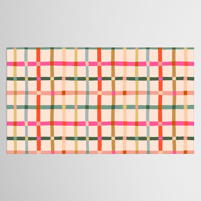 Colourful window pane checked pattern Tablecloth Gallery Image 2
