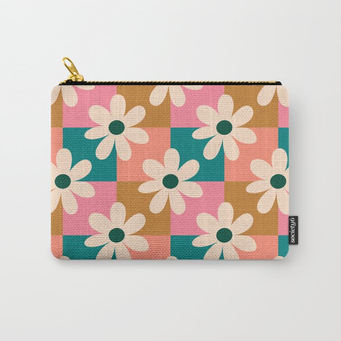 Daisy checkered - colors  Carry All Pouch Gallery Image 1
