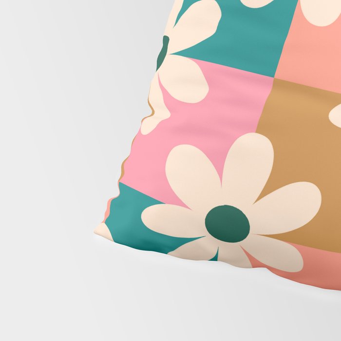 Daisy checkered - colors  Pillow Sham Gallery Image 4