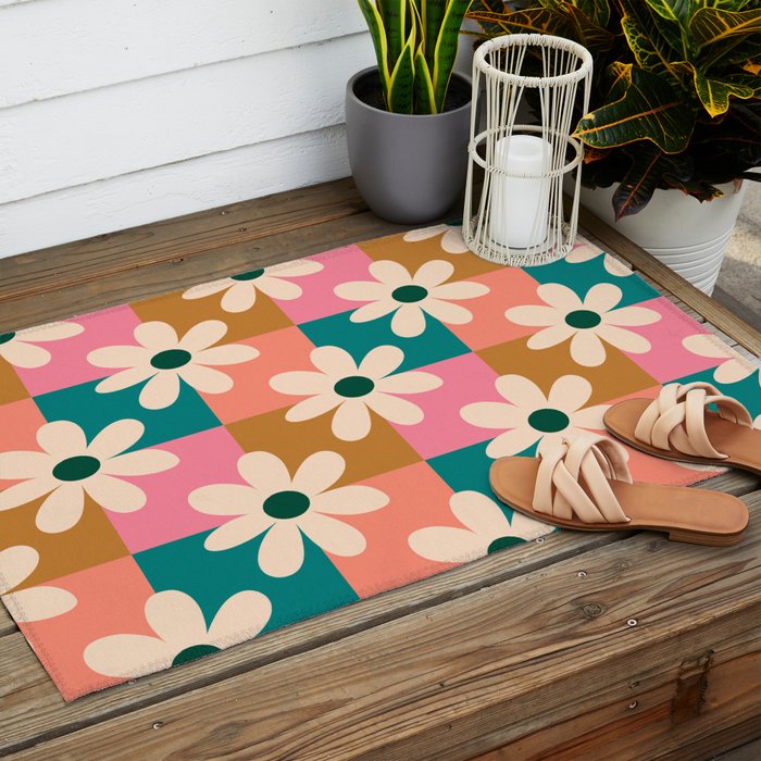 Daisy checkered - colors  Outdoor Rug Gallery Image 2