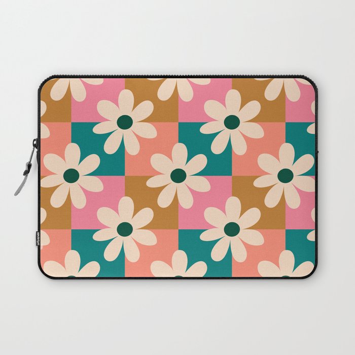Daisy checkered - colors  Laptop Sleeve Gallery Image 1