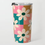 Daisy checkered - colors  Travel Mug Gallery Image 3