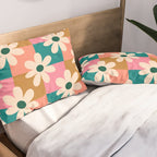 Daisy checkered - colors  Pillow Sham Gallery Image 2