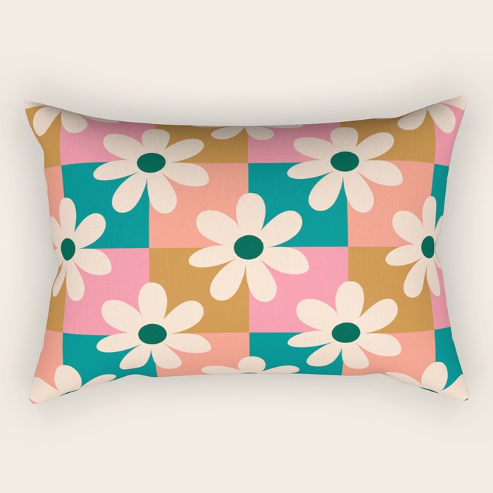 Daisy checkered - colors  Rectangular Pillow Gallery Image 2