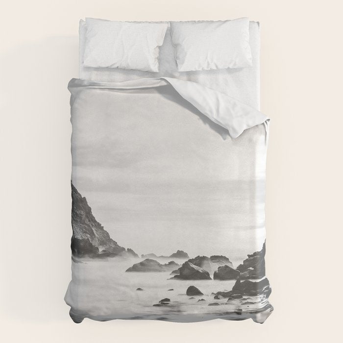 Big Sur Black and White Duvet Cover Gallery Image 1