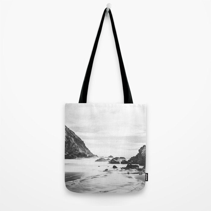 Big Sur Black and White Tote Bag Gallery Image 2