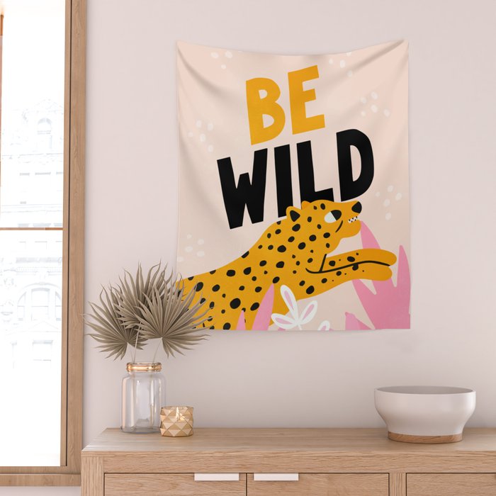 Be Wild: The Peach Edition Wall Tapestry Gallery Image 2