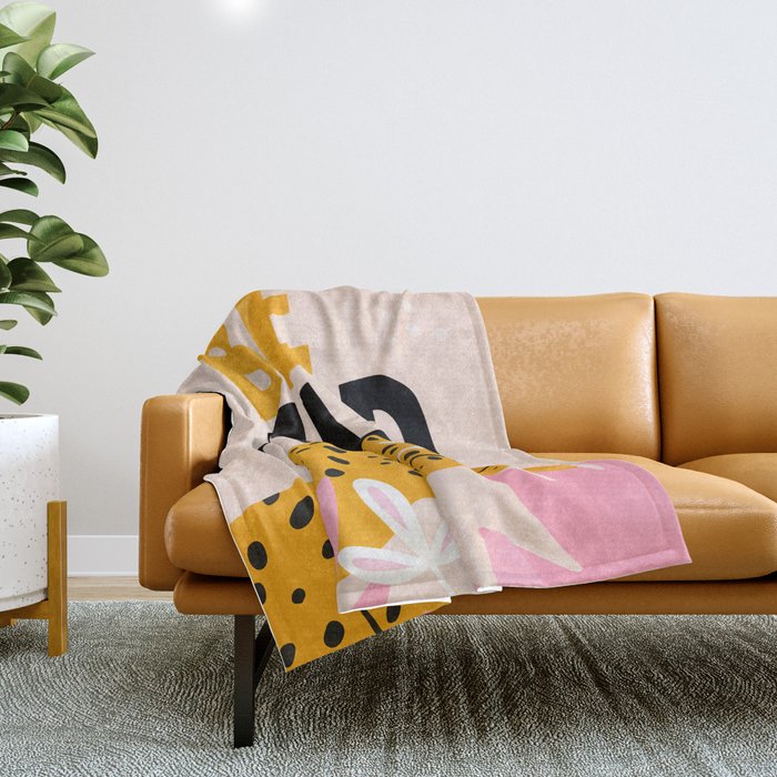 Be Wild: The Peach Edition Throw Blanket Gallery Image 1