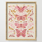 Vintage Butterflies Pink  Serving Tray Gallery Image 1