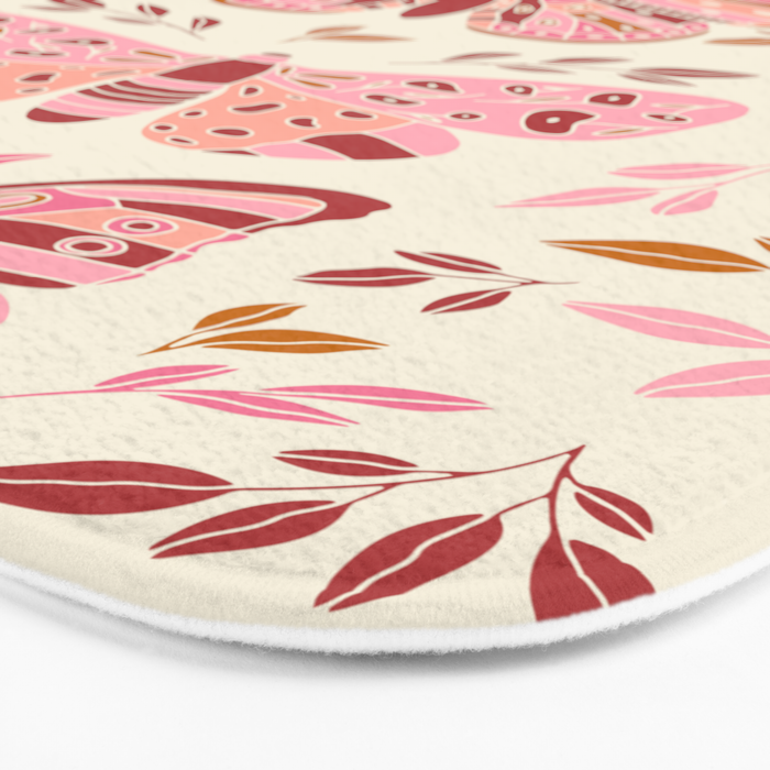 Vintage Butterflies Pink  Bath Mat Gallery Image 3