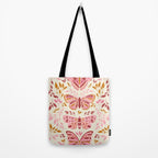 Vintage Butterflies Pink  Tote Bag Gallery Image 2