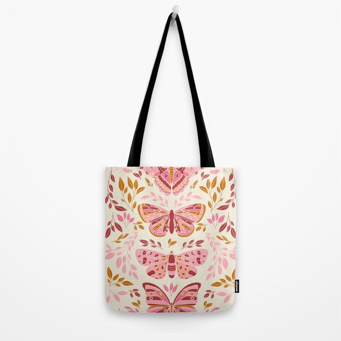 Vintage Butterflies Pink  Tote Bag Gallery Image 2
