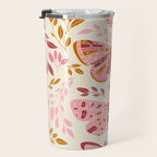 Vintage Butterflies Pink  Travel Mug Gallery Image 3
