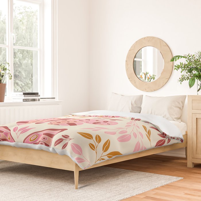 Vintage Butterflies Pink  Duvet Cover Gallery Image 2