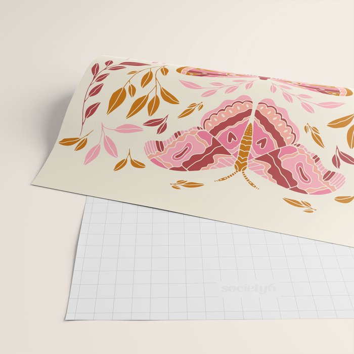Vintage Butterflies Pink  Wrapping Paper Gallery Image 2
